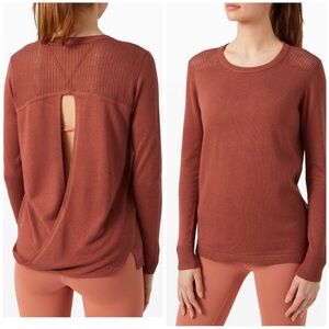 Lululemon Back to Balance Long Sleeve Sweater Rustic Clay